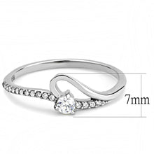 Load image into Gallery viewer, MT841 - High Polished Clear Stainless Steel New April Birthstone
