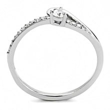 Load image into Gallery viewer, MT841 - High Polished Clear Stainless Steel New April Birthstone
