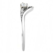 Load image into Gallery viewer, MT841 - High Polished Clear Stainless Steel New April Birthstone
