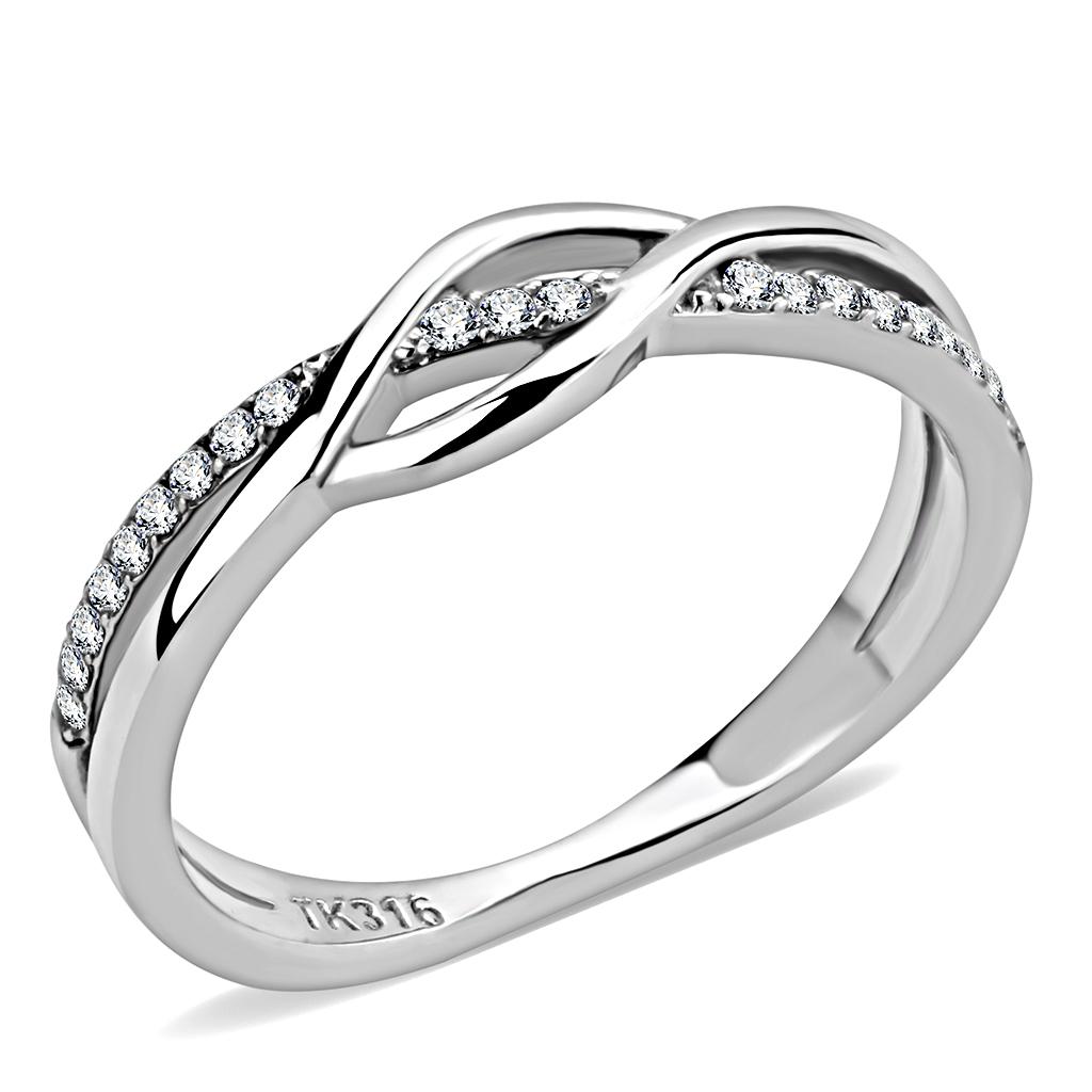 MT751 - Stainless Steel Clear Crystals