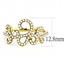 Load image into Gallery viewer, MT071 - Dainty IP Gold Round Clear Crystals Newest April Birthstone

