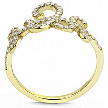 Load image into Gallery viewer, MT071 - Dainty IP Gold Round Clear Crystals Newest April Birthstone
