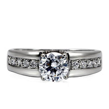 Load image into Gallery viewer, MT860 - Beautiful Engagement Ring with Channel Set Crystals on Shaft - Newest - April Birthstone
