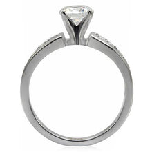 Load image into Gallery viewer, MT860 - Beautiful Engagement Ring with Channel Set Crystals on Shaft - Newest - April Birthstone
