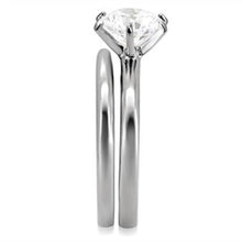 Load image into Gallery viewer, MT790 - Solitaire Beauty Stainless Steel Wedding Set Newest Style April Birthstone

