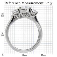 Load image into Gallery viewer, MT890 - 1 Wedding Set - Stainless Steel Ring High polished (no plating) Women Clear
