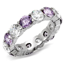 Load image into Gallery viewer, MT901 - Amethyst/Tanzanite &amp; Crystals -Band -Wedding - February Birthstone Ring
