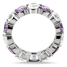 Load image into Gallery viewer, MT901 - Amethyst/Tanzanite &amp; Crystals -Band -Wedding - February Birthstone Ring
