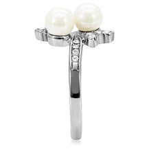 Load image into Gallery viewer, MT611 - Double White Synthetic Pearl Stainless Steel New Ring
