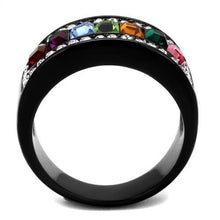 Load image into Gallery viewer, MT2041 - IP Black(Ion Plating) Stainless Steel Band with Top Grade Crystal in Multi  Color - Newest
