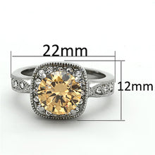 Load image into Gallery viewer, MT5941 - Deep Citrine Crystal Stainless Steel Halo Design Newest November Birthstone
