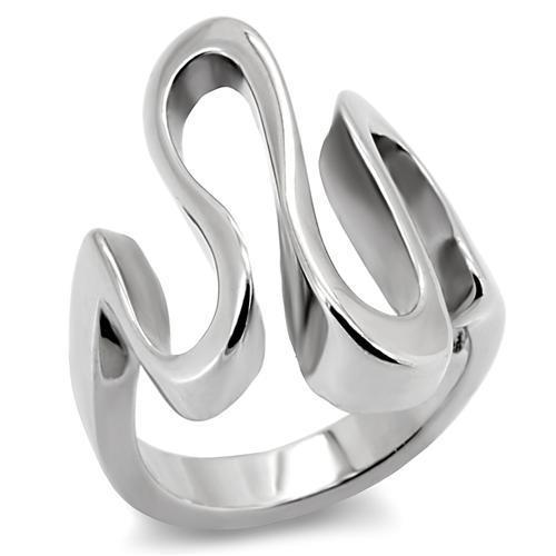 MT251 - Stainless Steel Ring High polished (no plating) Women no Stone Newest
