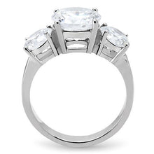 Load image into Gallery viewer, MT861 - High polished (no plating) Stainless Steel Ring Past, Present and Future Memory Ring - Large Crystals - Newest - April Birthstone
