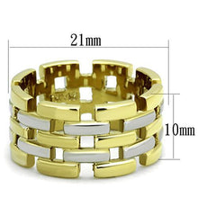 Load image into Gallery viewer, MT5071 - Two-Tone IP Gold  Band Basket Weave Design Stainless Steel With No Stone
