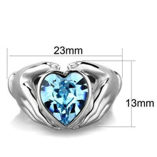 Load image into Gallery viewer, MT5771 - Loving Hands Blue Heart March and December Birthstone Crystal
