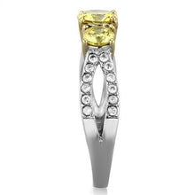 Load image into Gallery viewer, Stainless Steel Three Crystals Past Present Future Citrine Yellow November Birthstone Anniversary Newest
