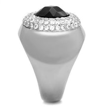 Load image into Gallery viewer, MT2181 - Black Crystal Checkerboard Faceting on Statement Sized Crystal with Clear Crystal Halo Design
