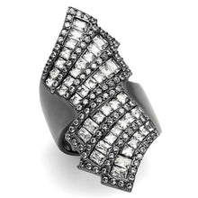 Load image into Gallery viewer, MT9962 - Gunmetal Black Pave Cocktail Ring April Birthstone
