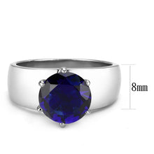 Load image into Gallery viewer, MT90025 - High Polished Stainless Steel Sapphire Crystal Newest September Birthstone
