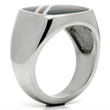 Load image into Gallery viewer, MT206 - Men&#39;s Stainless Steel Comfort Fit Classic Signet Ring with Black Onyx Simulation

