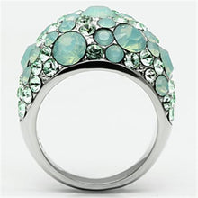 Load image into Gallery viewer, MT146 -Crystal Cocktail Designer Replica Ring with Light Green Pave Crystals - Newest August Birthstone

