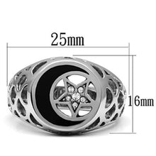 Load image into Gallery viewer, MT607 - Moon and Star Men&#39;s Ring Newest Clear Crystal
