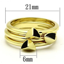 Load image into Gallery viewer, MT678 - IP Gold(Ion Plating) Stainless Steel Three Ring Set with Epoxy in Jet
