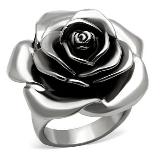 MT329 - Large Flower-Stainless Steel Ring